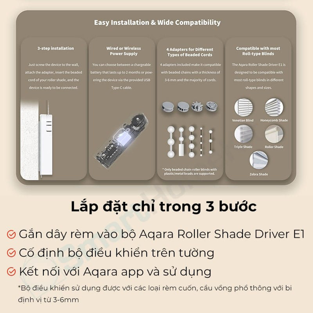 Bộ điều khiển rèm cuốn Roller Shade Driver E1