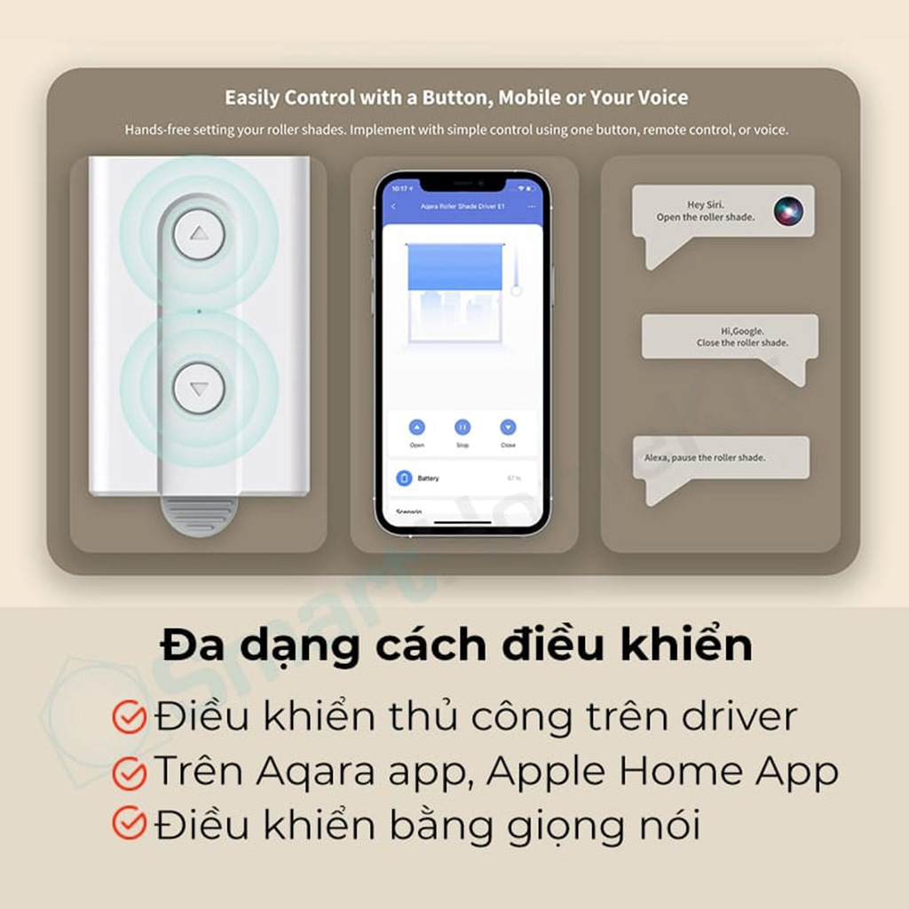 Bộ điều khiển rèm cuốn Roller Shade Driver E1